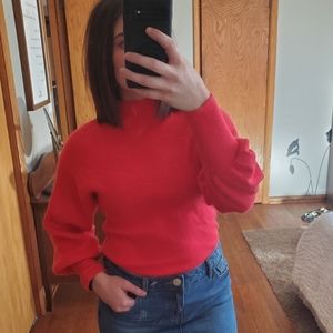 Balloon sleeve sweater